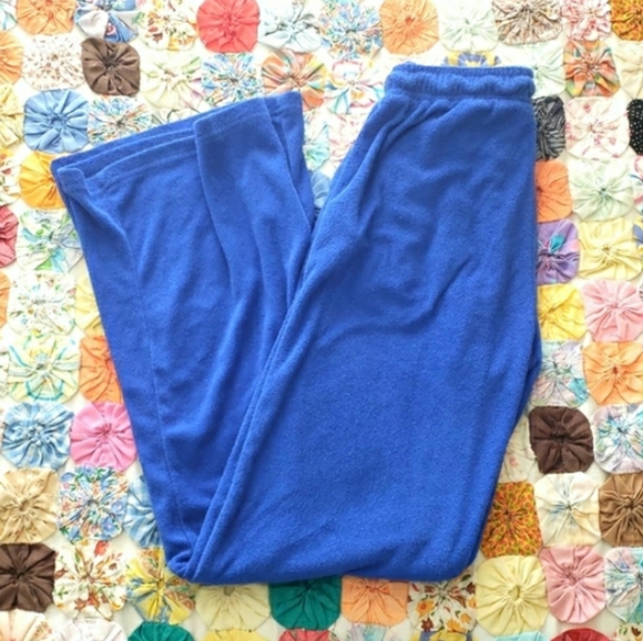 Edikted Abby Royal Blue Terrycloth Sweatpants / Lounge Pants - Picture 4 of 7
